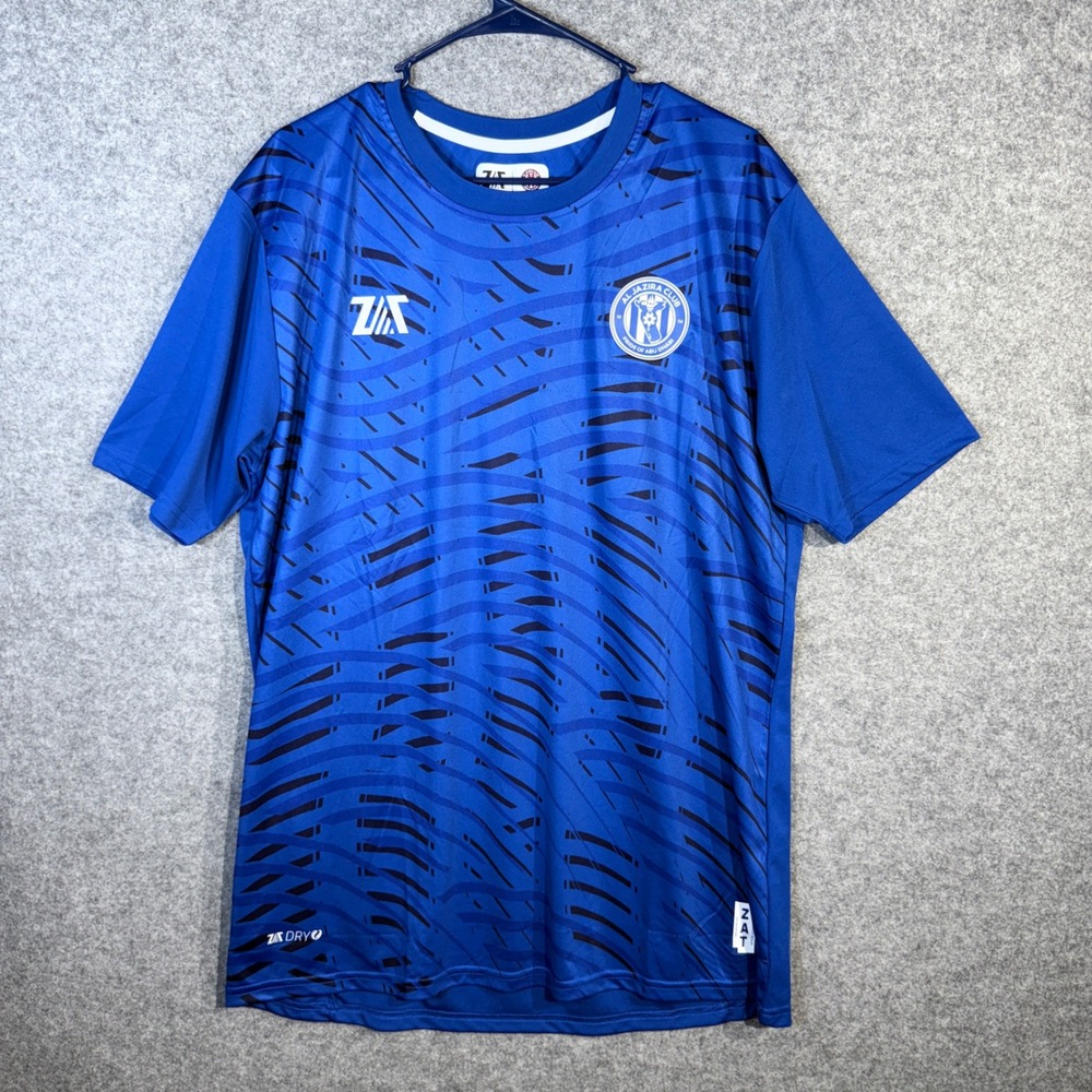 Zat Al Jazira Club Soccer Jersey 2XL Blue‎ Short Sleeve Dry Fit Mens